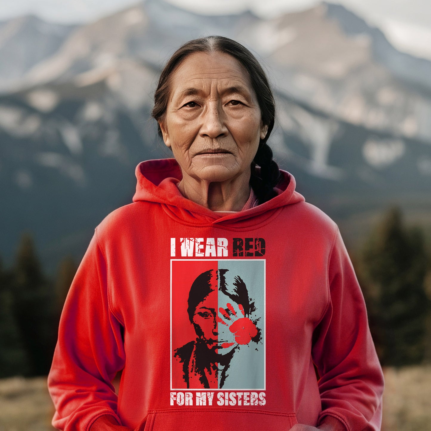 MMIW Awareness Indigenous Red Hand Women Gifts Unisex T-Shirt/T-Shirt V-Neck/Hoodie/Sweatshirt