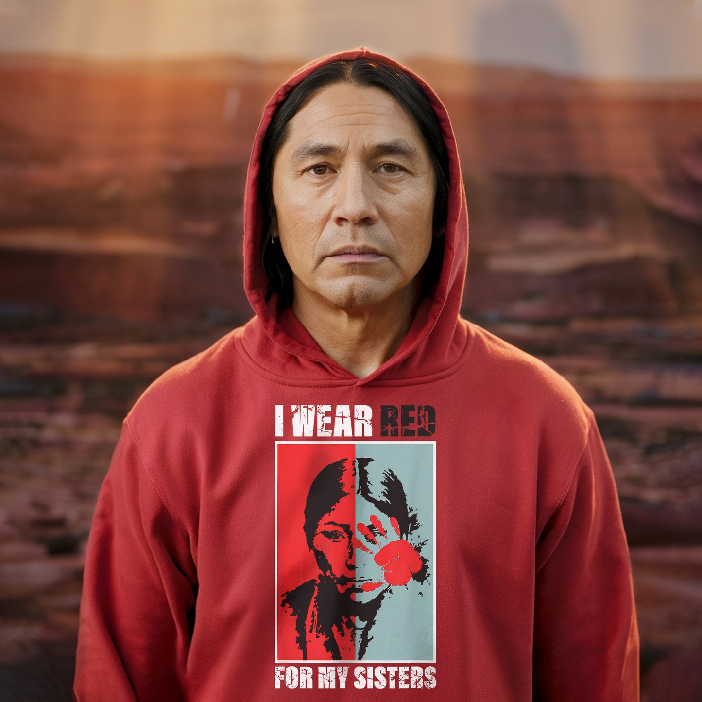 MMIW Awareness Indigenous Red Hand Women Gifts Unisex T-Shirt/T-Shirt V-Neck/Hoodie/Sweatshirt