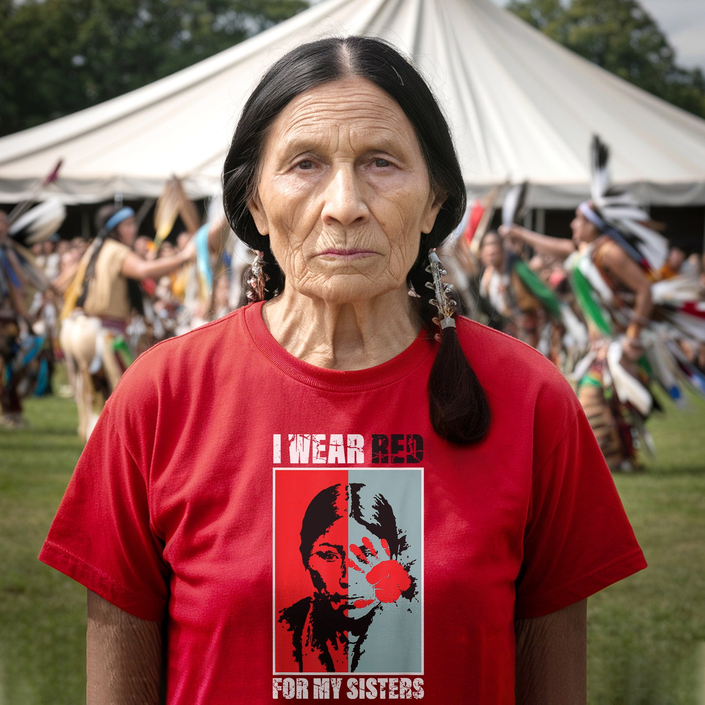 MMIW Awareness Indigenous Red Hand Women Gifts Unisex T-Shirt/T-Shirt V-Neck/Hoodie/Sweatshirt