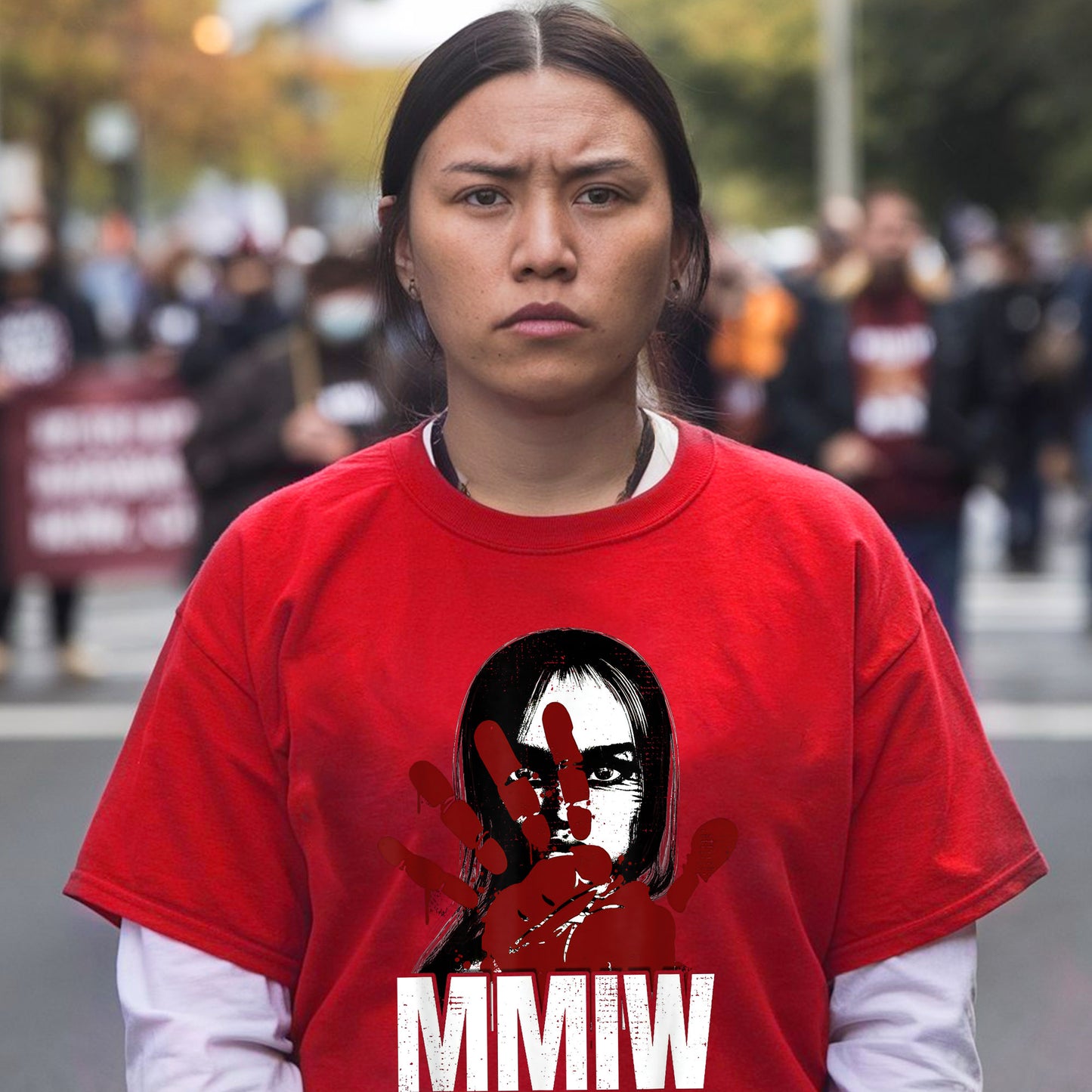 MMIW Awareness Stolen Sisters Red Hand Ind Unisex T-Shirt/Hoodie/Sweatshirt