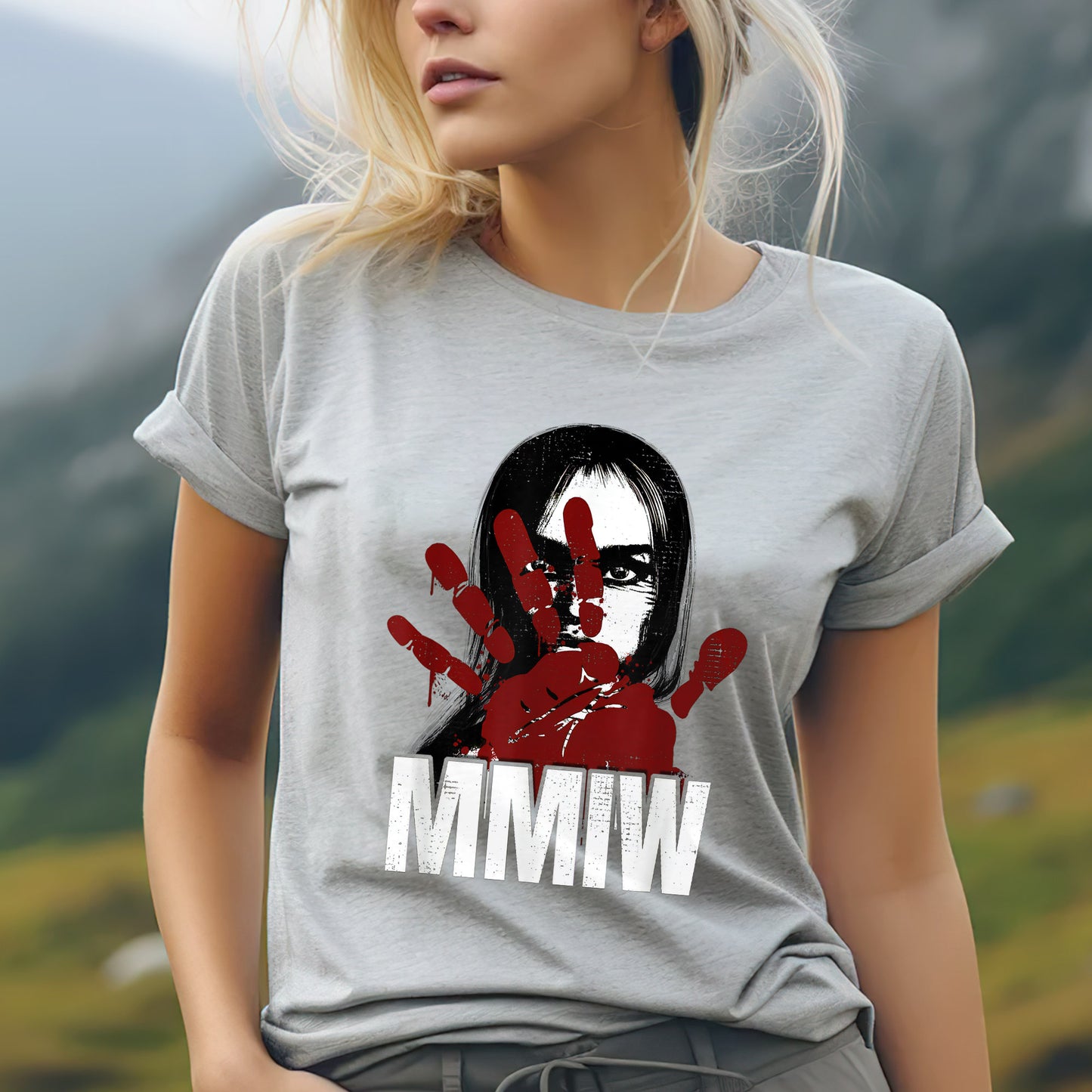 MMIW Awareness Stolen Sisters Red Hand Ind Unisex T-Shirt/Hoodie/Sweatshirt