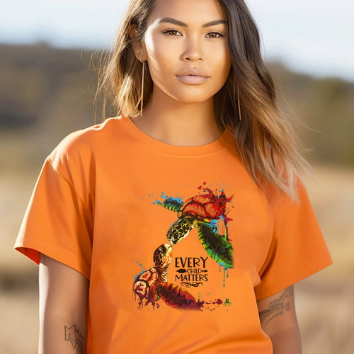 Every Child Matters Shirt Artistic Turtle Style For Orange Shirt Day Unisex T-Shirt/Hoodie/Sweatshirt 230