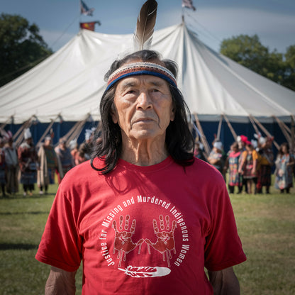 MMIW Awareness Justice For MMIW Red Hands Unisex T-Shirt/T-Shirt V-Neck/Hoodie/Sweatshirt