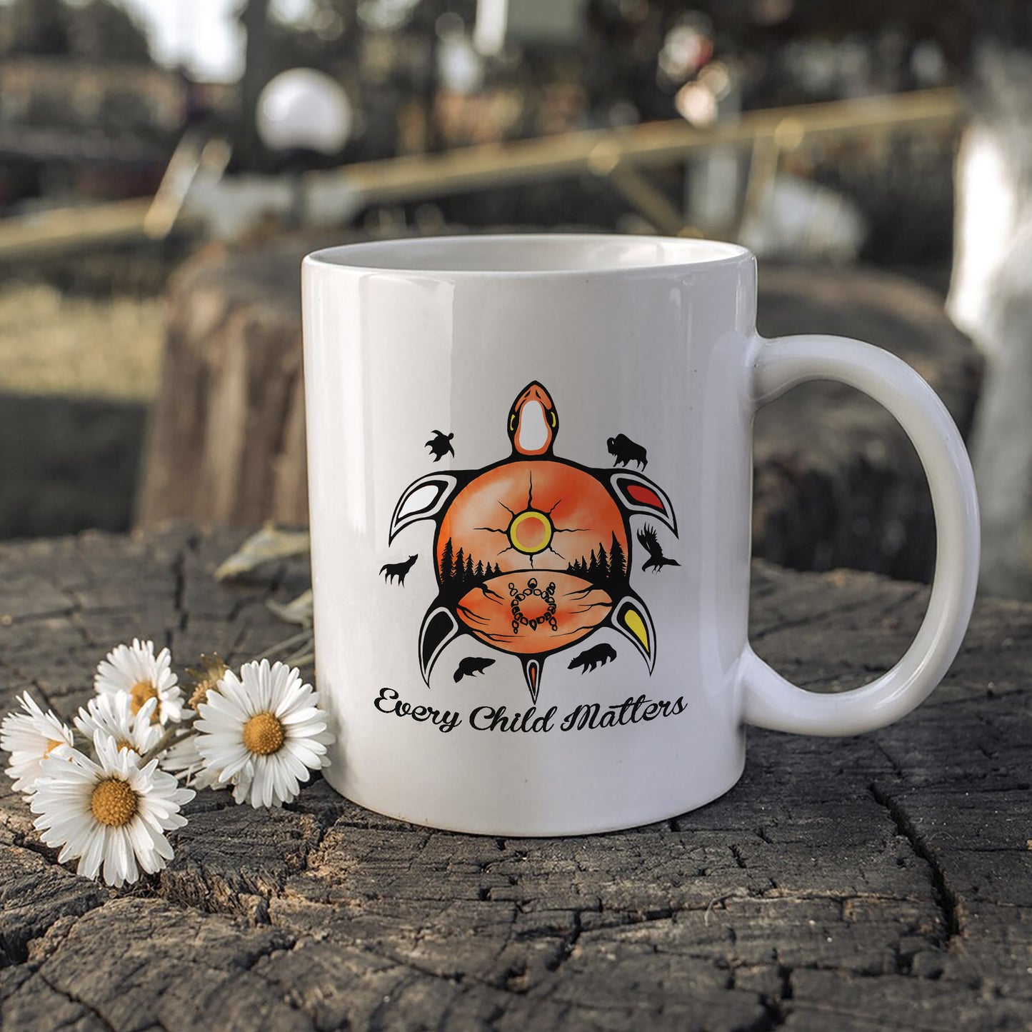 Every Child Matters Turtle For Orange Shirt Day Ceramic Coffee Mug