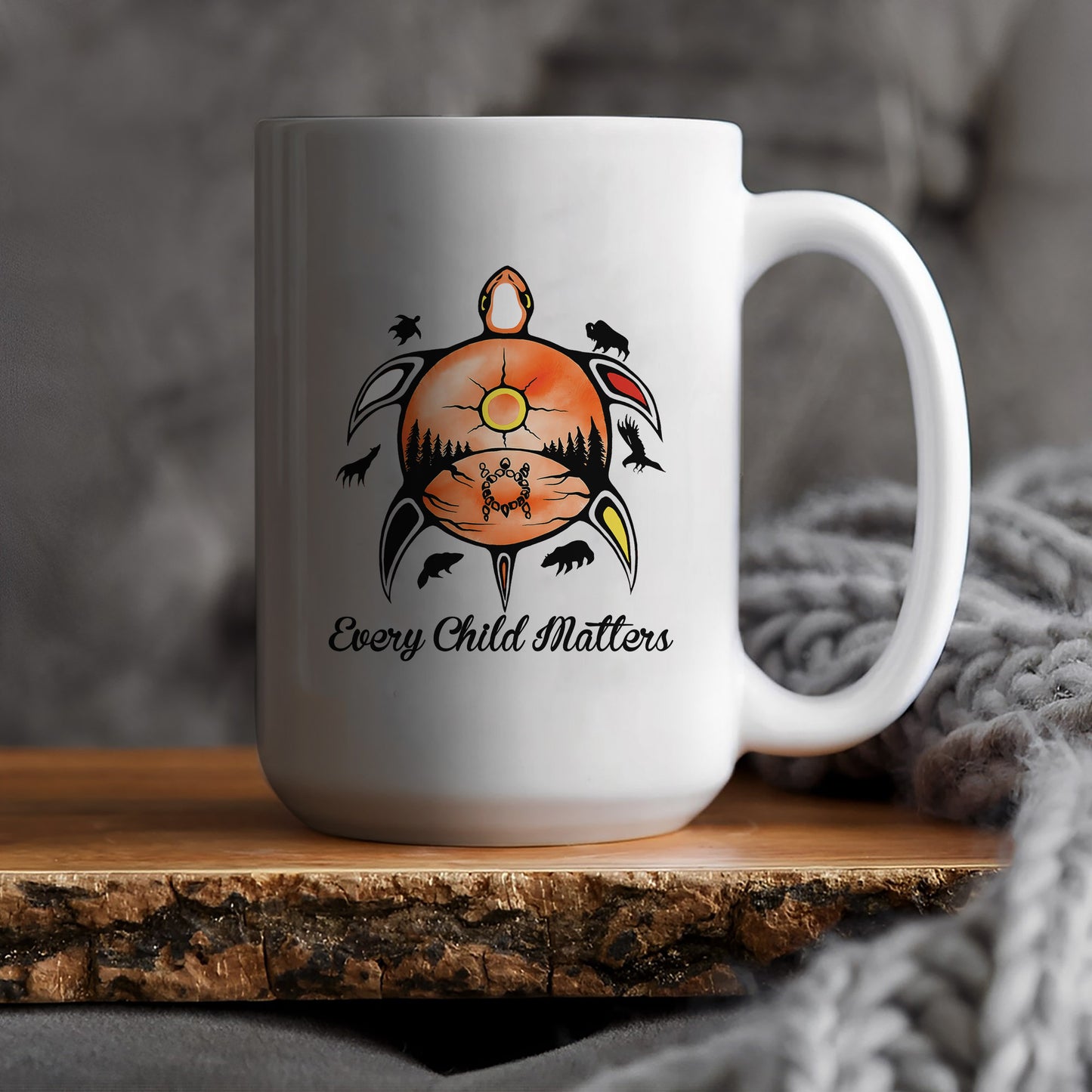 Every Child Matters Turtle For Orange Shirt Day Ceramic Coffee Mug