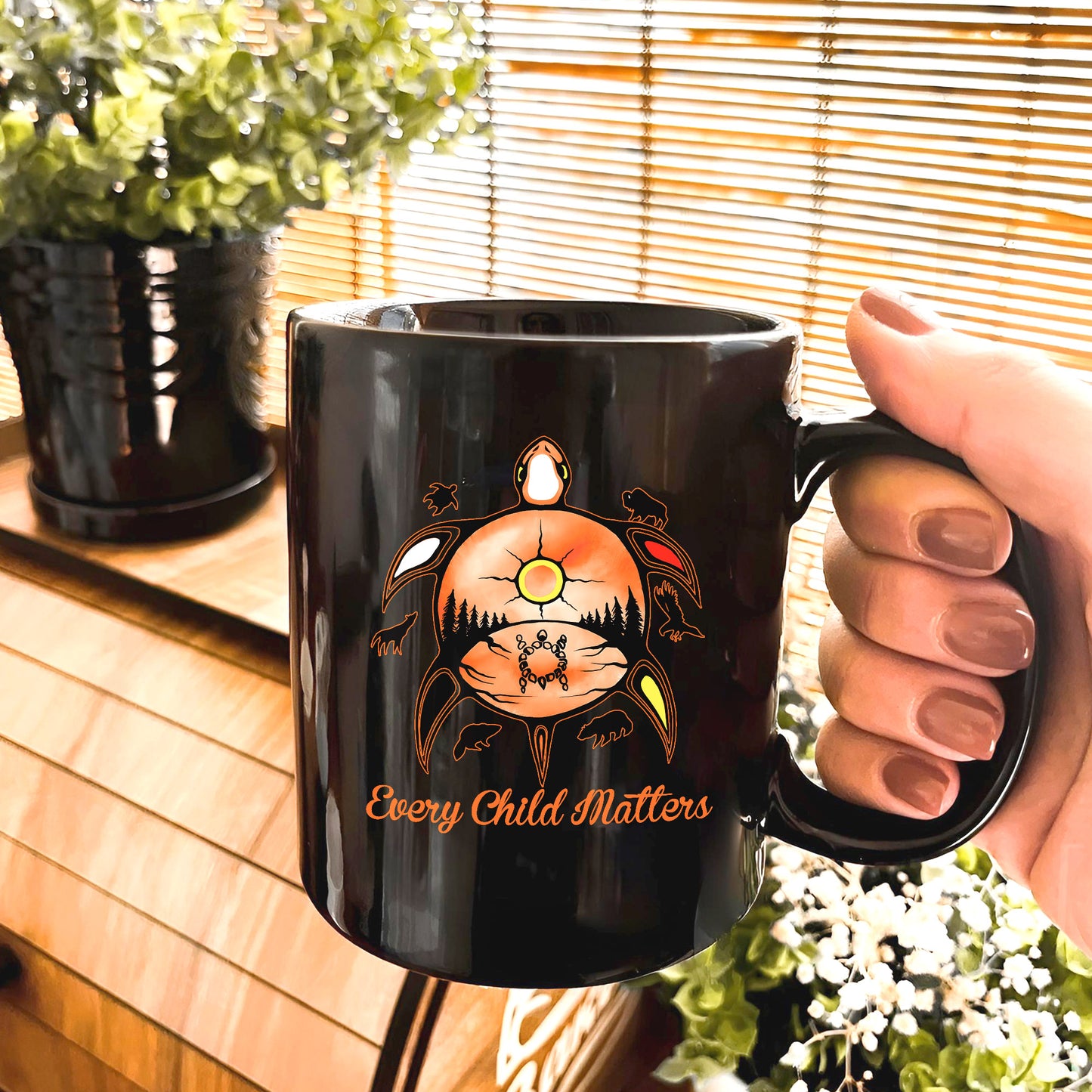 Every Child Matters Turtle For Orange Shirt Day Ceramic Coffee Mug