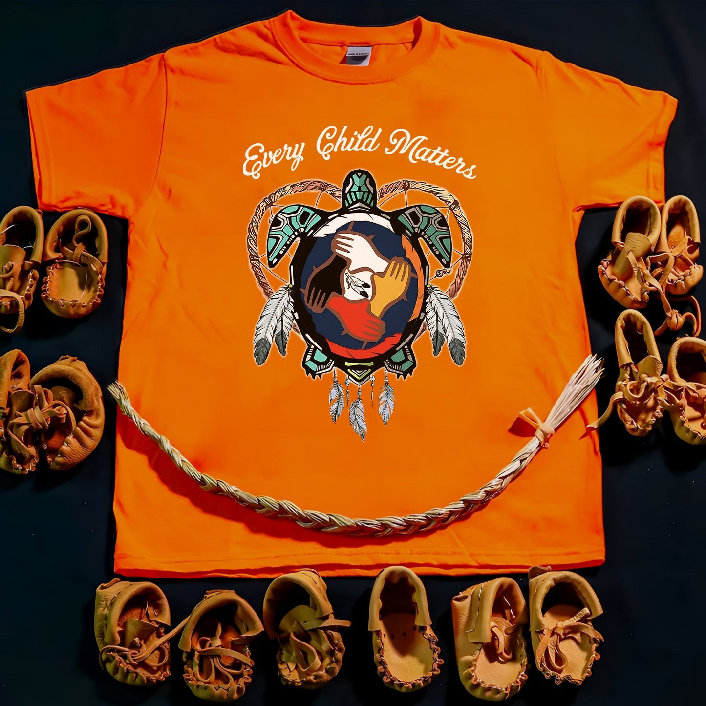 Every Child Matters Turtle Hand Together Native American Unisex T-Shirt/Hoodie/Sweatshirt 278
