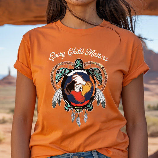 Every Child Matters Turtle Hand Together Native American Unisex T-Shirt/Hoodie/Sweatshirt 278