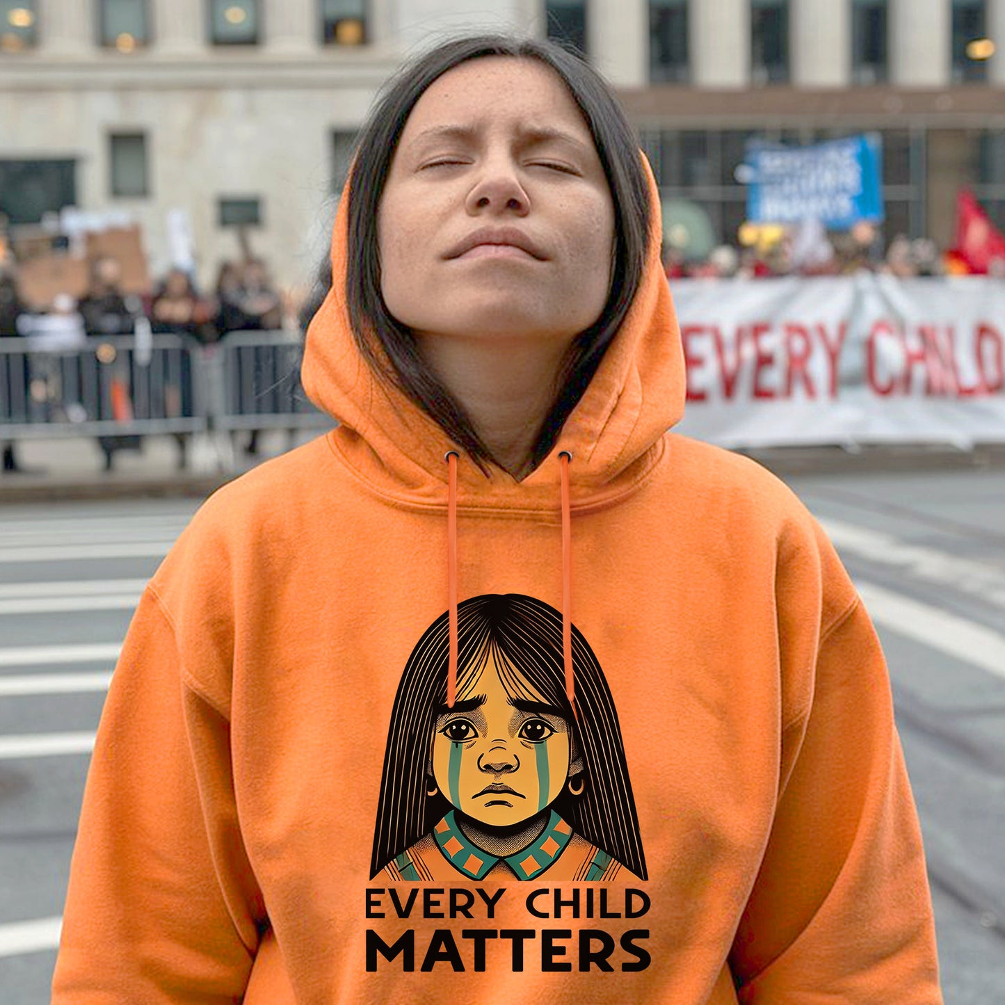 Every Child Matters Native Girl For Orange Shirt Day Unisex T-Shirt/Hoodie/Sweatshirt 286