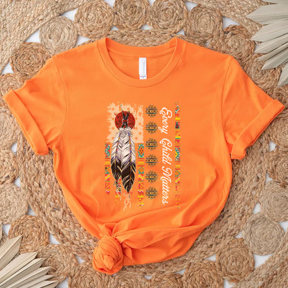 Every Child Matters Feathers For Orange Shirt Day Unisex T-Shirt/Hoodie/Sweatshirt 289