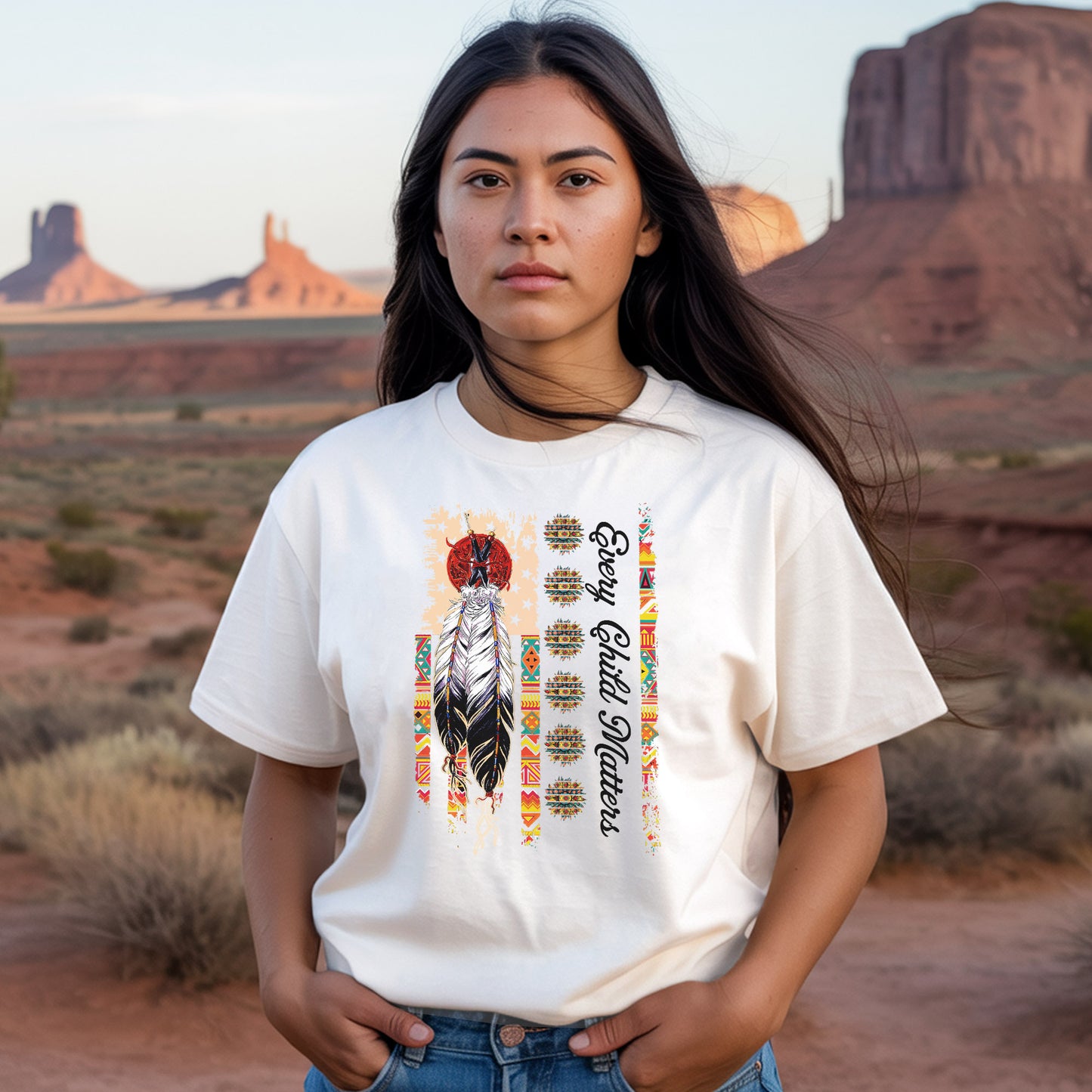 Every Child Matters Feathers For Orange Shirt Day Unisex T-Shirt/Hoodie/Sweatshirt 289