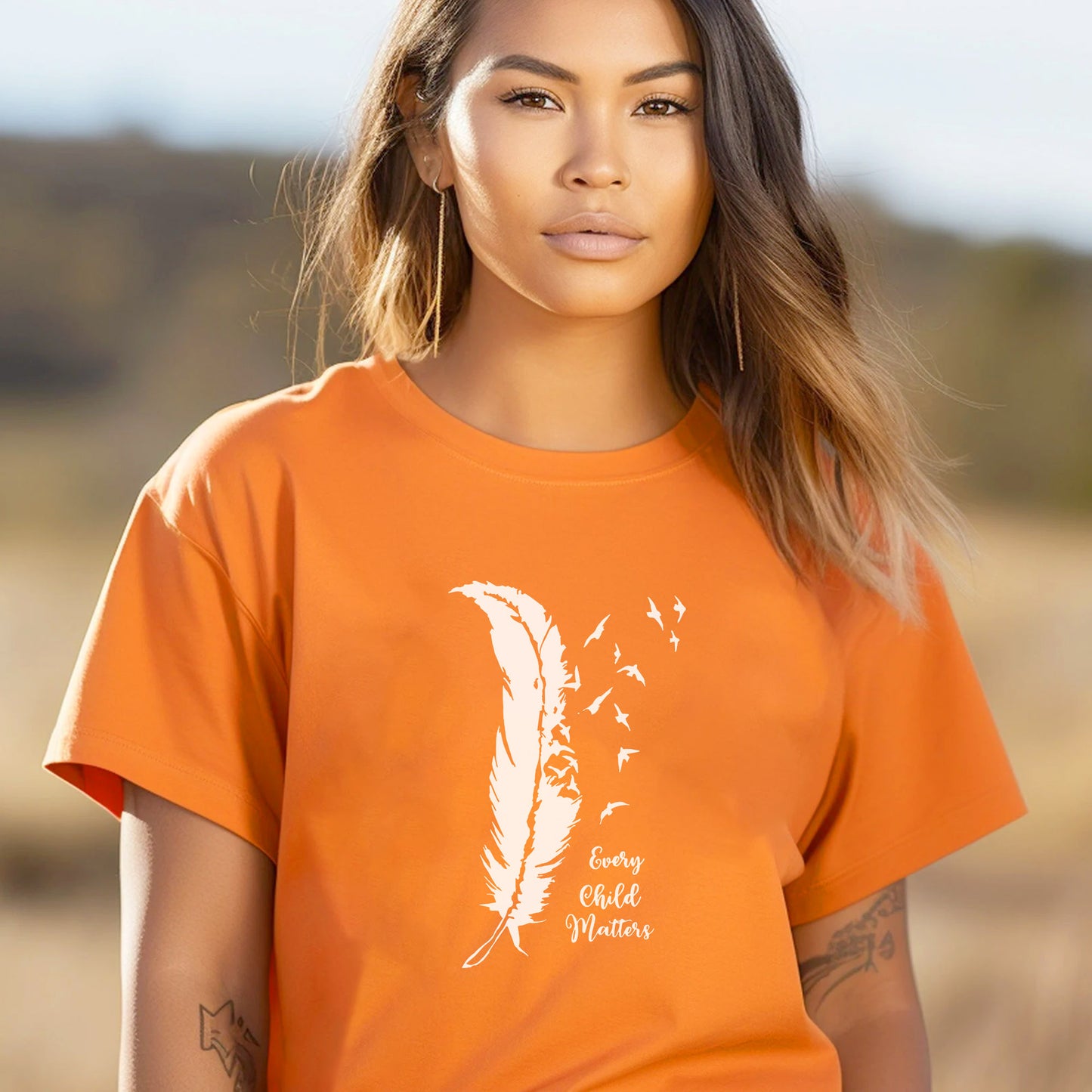 Every Child Matters Bird Feather For Orange Shirt Day Unisex T-Shirt/Hoodie/Sweatshirt 296