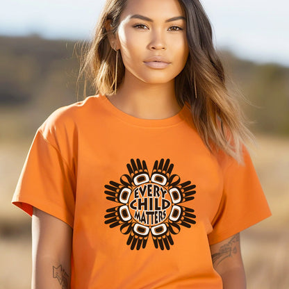 Every Child Matters Circle Hand Black For Orange Shirt Day Unisex T-Shirt/Hoodie/Sweatshirt