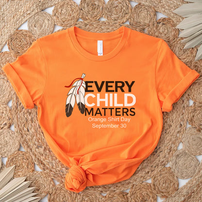 Every Child Matters Feather For Orange Shirt Day Unisex T-Shirt/Hoodie/Sweatshirt