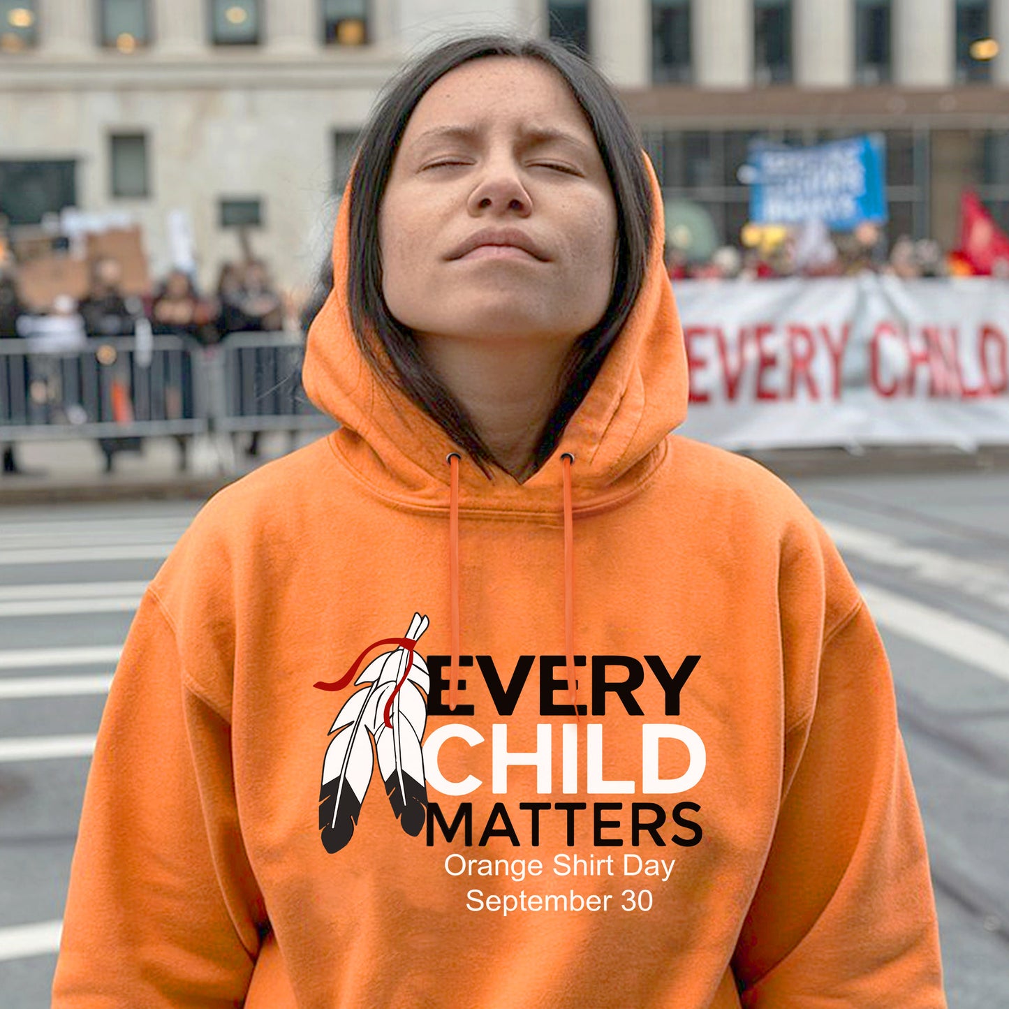 Every Child Matters Feather For Orange Shirt Day Unisex T-Shirt/Hoodie/Sweatshirt