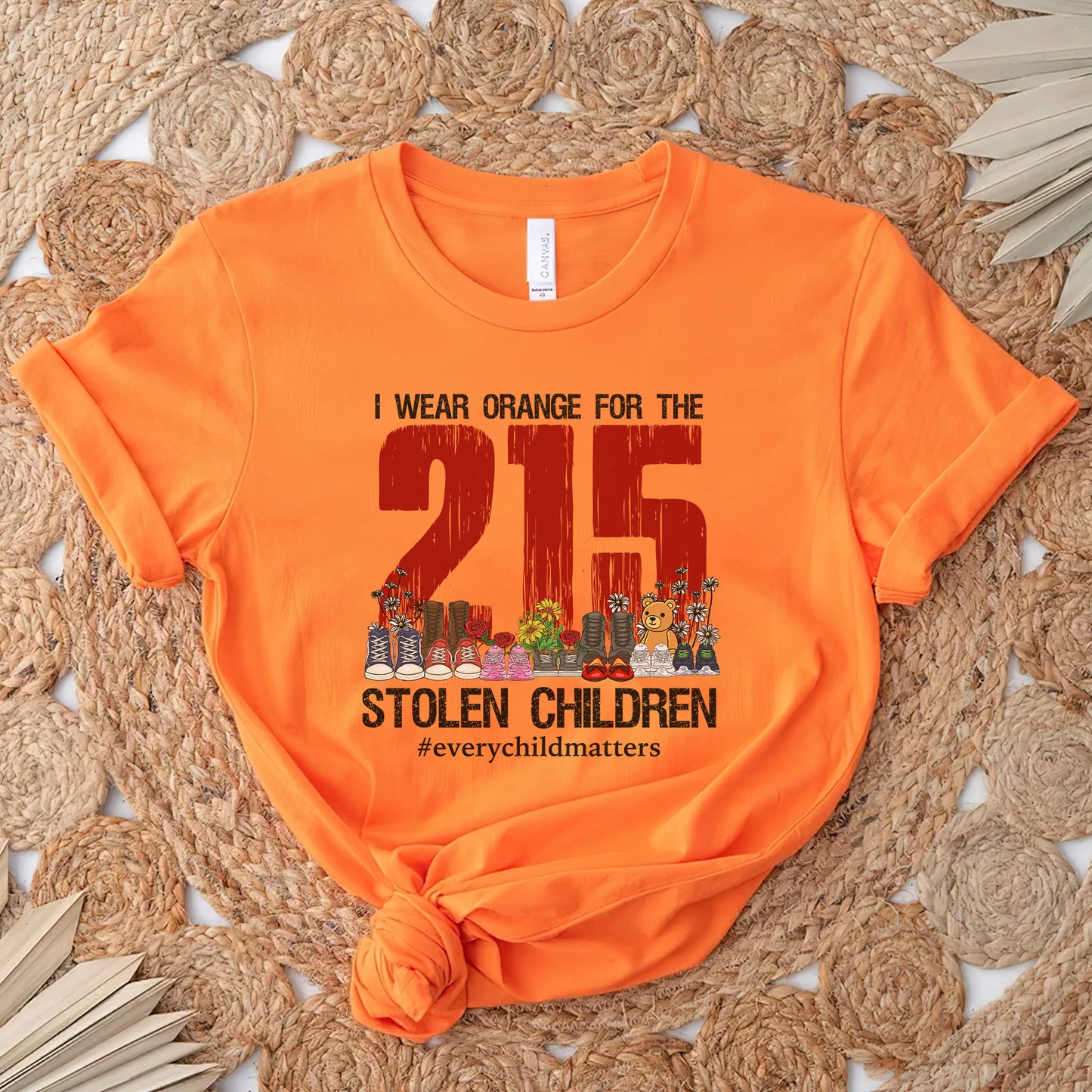 Every Child Matters I Wear Orange For The 215 Stolen Children For Orange Shirt Day Unisex T-Shirt/Hoodie/Sweatshirt