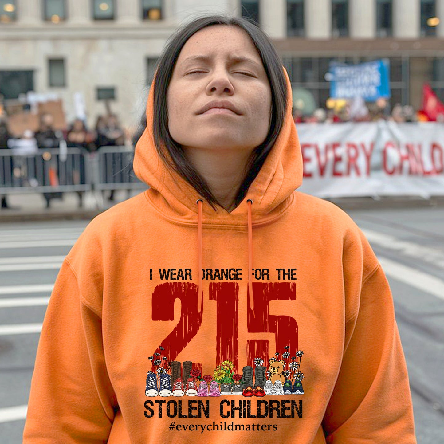 Every Child Matters I Wear Orange For The 215 Stolen Children For Orange Shirt Day Unisex T-Shirt/Hoodie/Sweatshirt