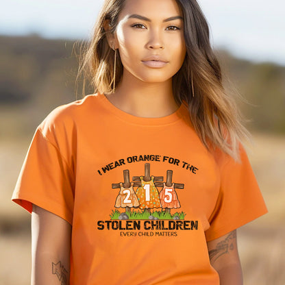 Every Child Matters I Wear Orange For The 215 Stolen Children For Orange Shirt Day Unisex T-Shirt/Hoodie/Sweatshirt