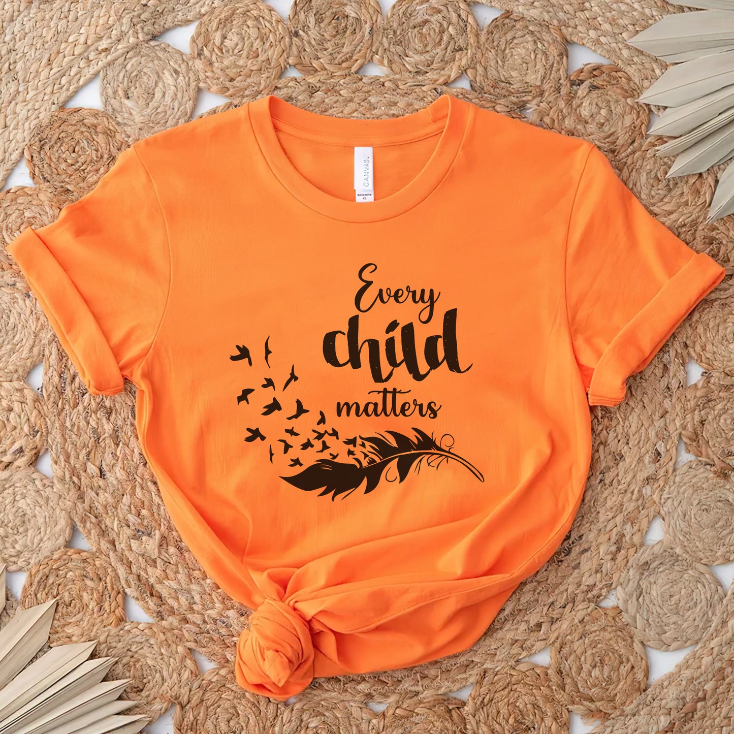 Every Child Matters Black Feather For Orange Day Native American Unisex T-Shirt/Hoodie/Sweatshirt