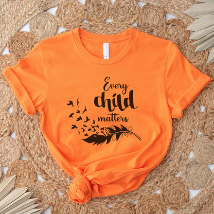 Every Child Matters Black Feather For Orange Day Native American Unisex T-Shirt/Hoodie/Sweatshirt