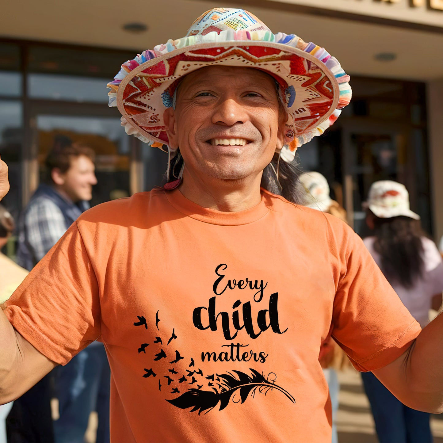 Every Child Matters Black Feather For Orange Day Native American Unisex T-Shirt/Hoodie/Sweatshirt