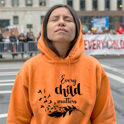 Every Child Matters Black Feather For Orange Day Native American Unisex T-Shirt/Hoodie/Sweatshirt