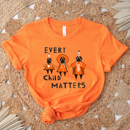 Every Child Matters Three Children Together Wear Orange Day Unisex T-Shirt/Hoodie/Sweatshirt