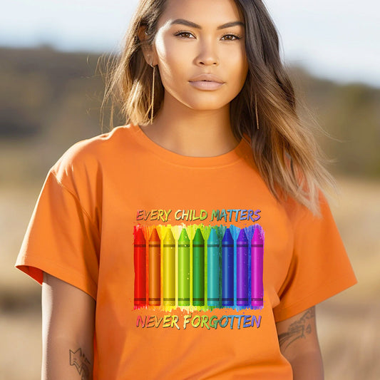 Every Child Matters Never Forgotten Crayons Colors For Orange Day Unisex T-Shirt/Hoodie/Sweatshirt