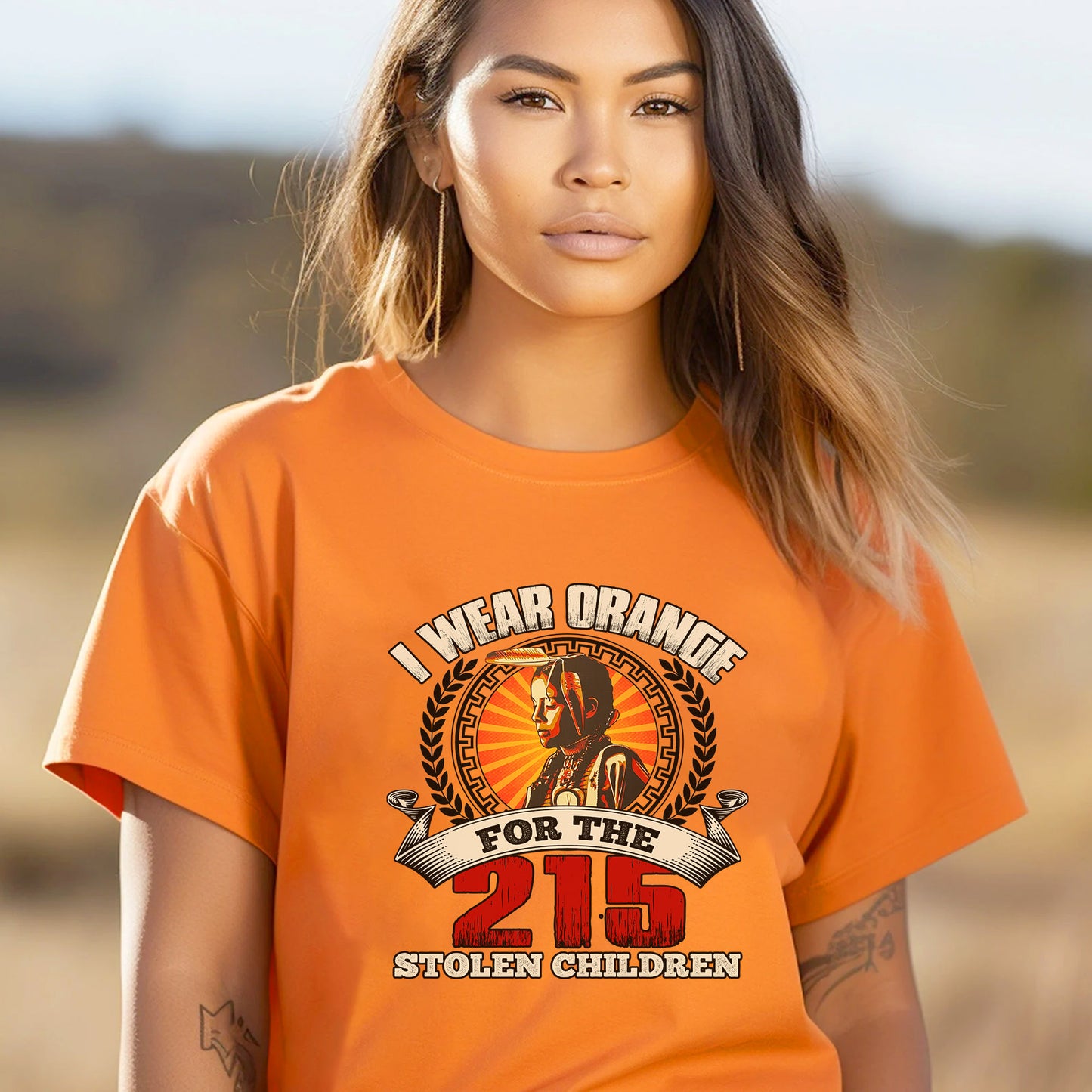 Every Child Matters I Wear Orange For The 215 Stolen Children Orange Day Unisex T-Shirt/Hoodie/Sweatshirt