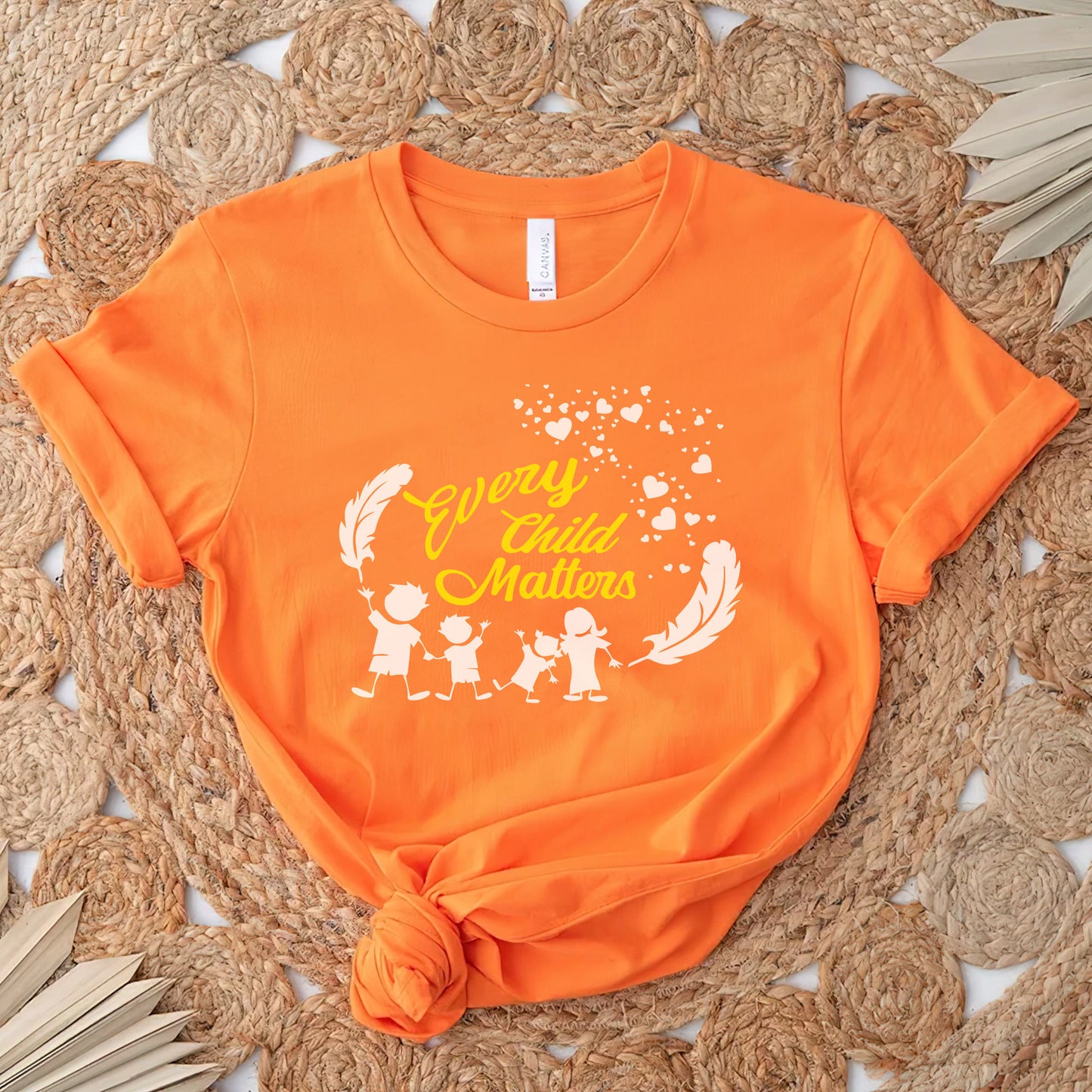 Every Child Matters Children Together Feather For Orange Shirt Day Unisex T-Shirt/Hoodie/Sweatshirt