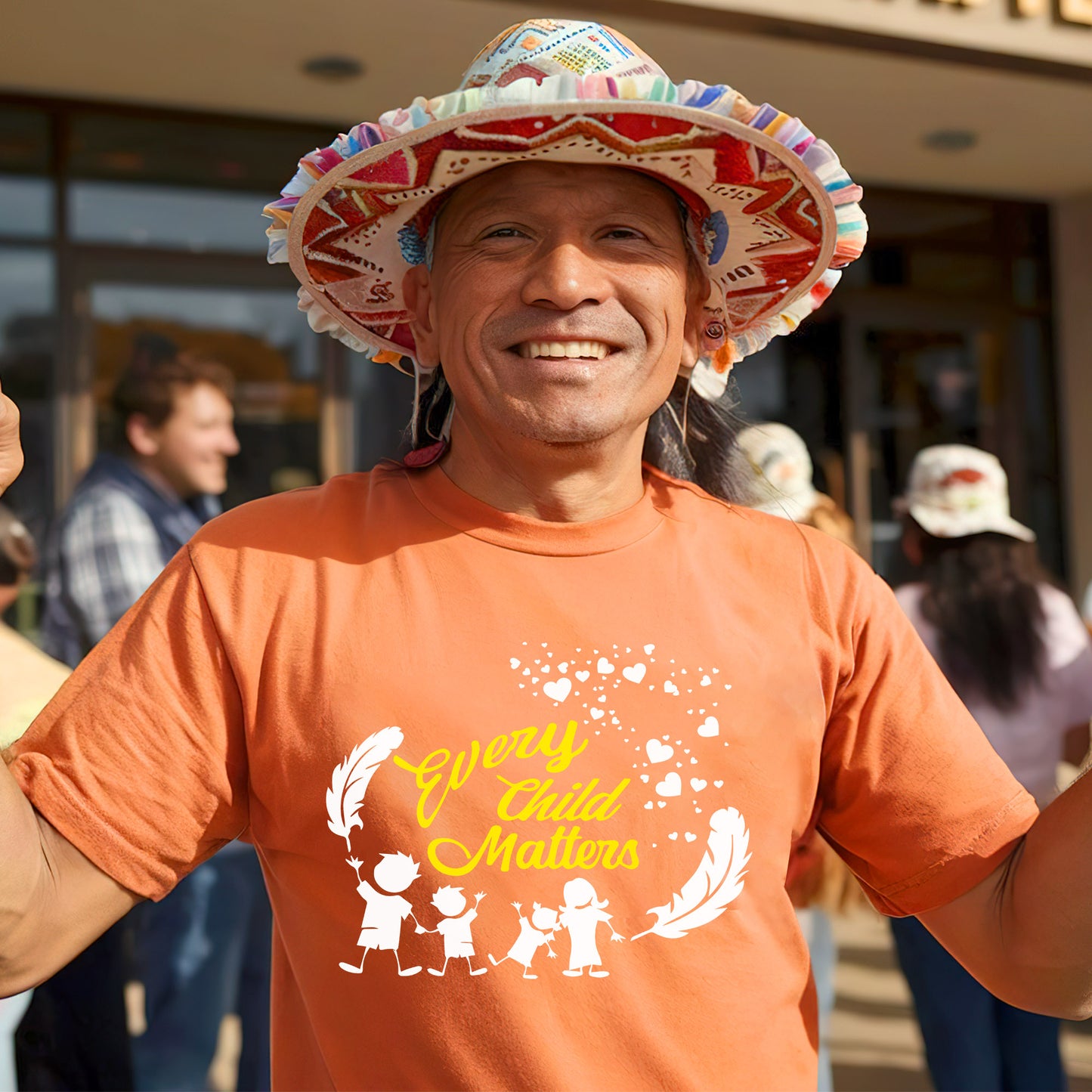 Every Child Matters Children Together Feather For Orange Shirt Day Unisex T-Shirt/Hoodie/Sweatshirt