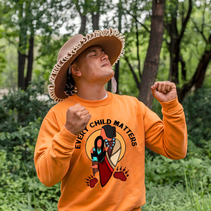 Every Child Matters Grandma With Niece Indigenous Orange Shirt Day Unisex T-Shirt/Hoodie/Sweatshirt