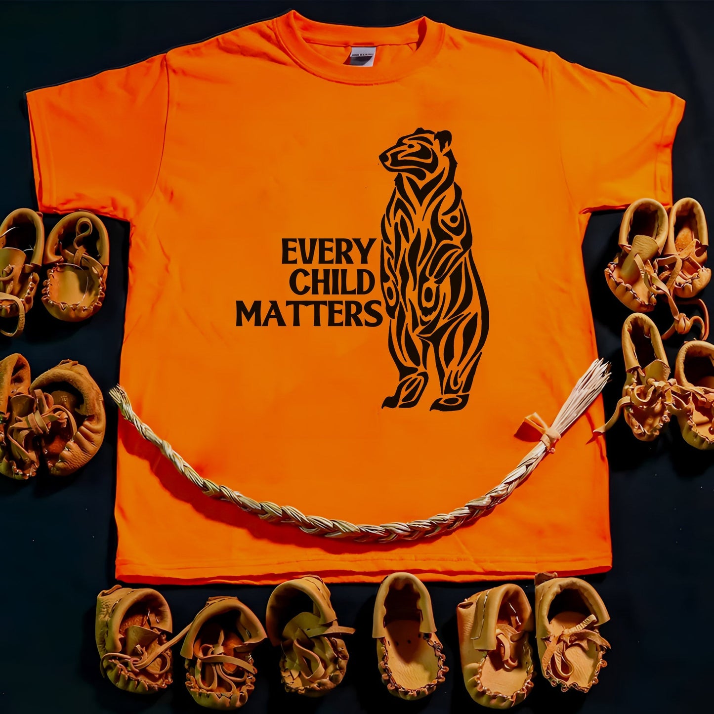 Every Child Matters Black Bear For Orange Day Unisex T-Shirt/Hoodie/Sweatshirt 040