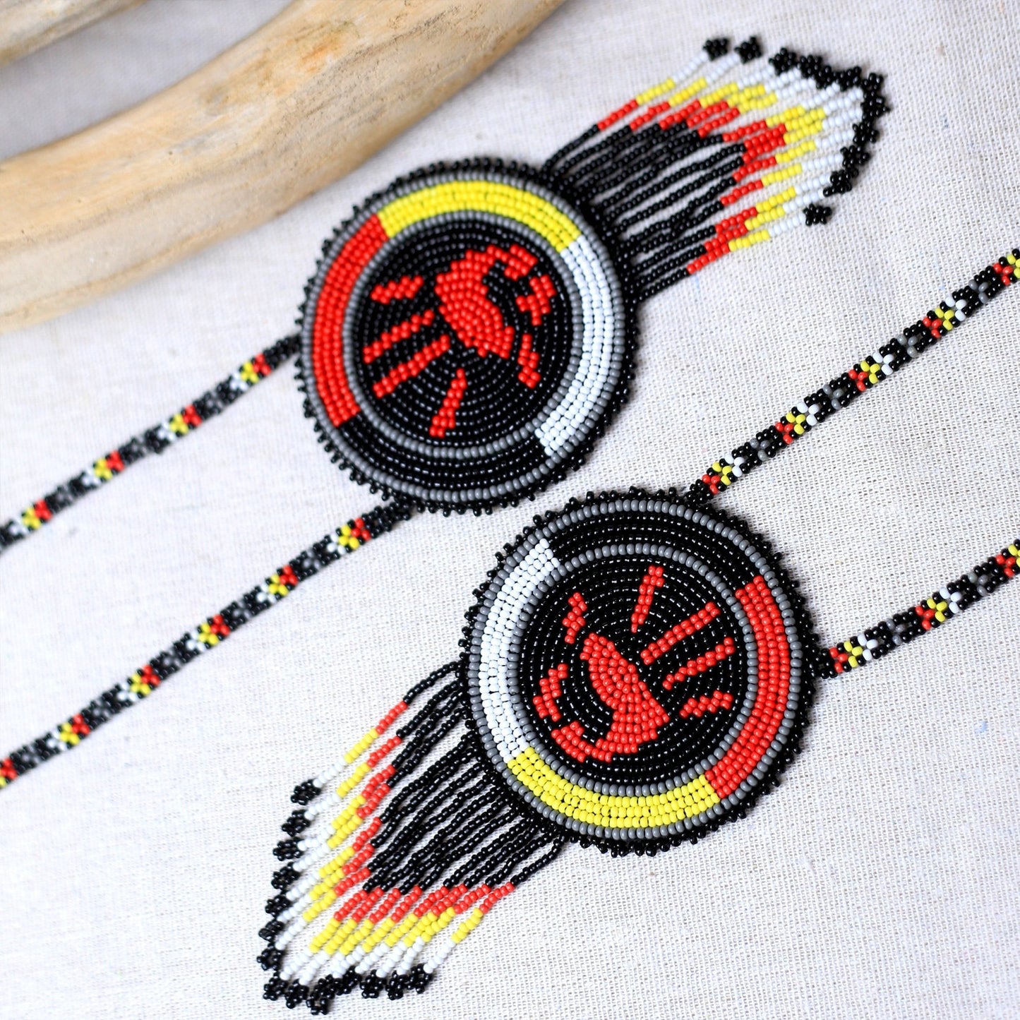 SALE 50% OFF - MMIW Handprint Beaded Choker Necklace Premium Native American Style