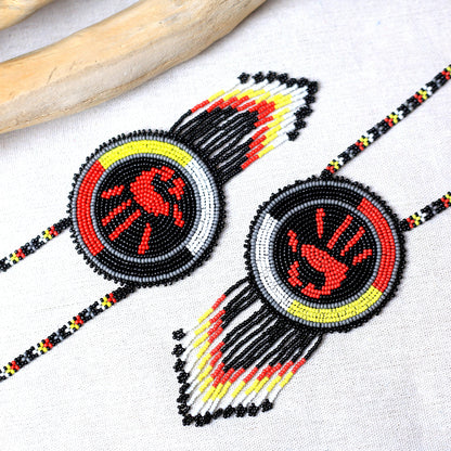 SALE 50% OFF - MMIW Handprint Beaded Choker Necklace Premium Native American Style