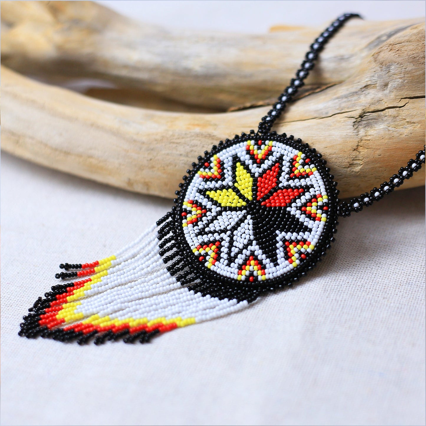 SALE 50% OFF - MMIW Medicine Wheel Star Long Handmade Beaded Premium Necklace For Women Native American Style