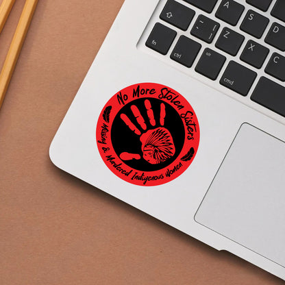 No More Stolen Sisters - Missing and Murdered Indigenous Women Red Hand Decal