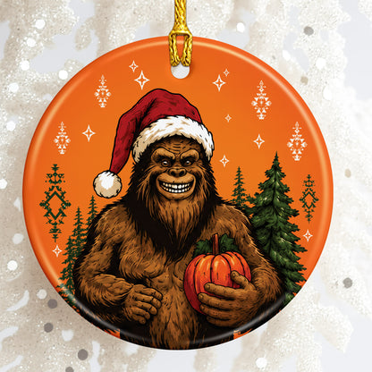 Bigfoot Christmas Ornament Ceramic Native Inspired Sasquatch Holiday Decoration Gift