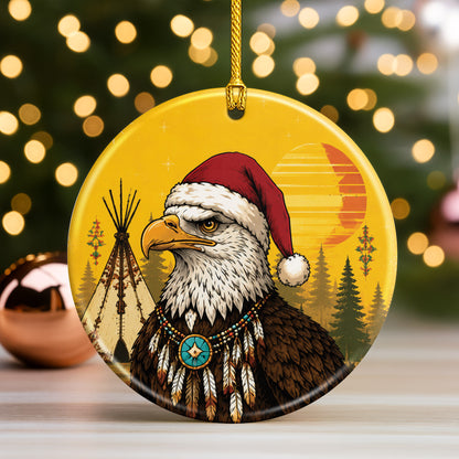 Native Inspired Animals Christmas Ornament Ceramic Holiday Tree Decoration Gift