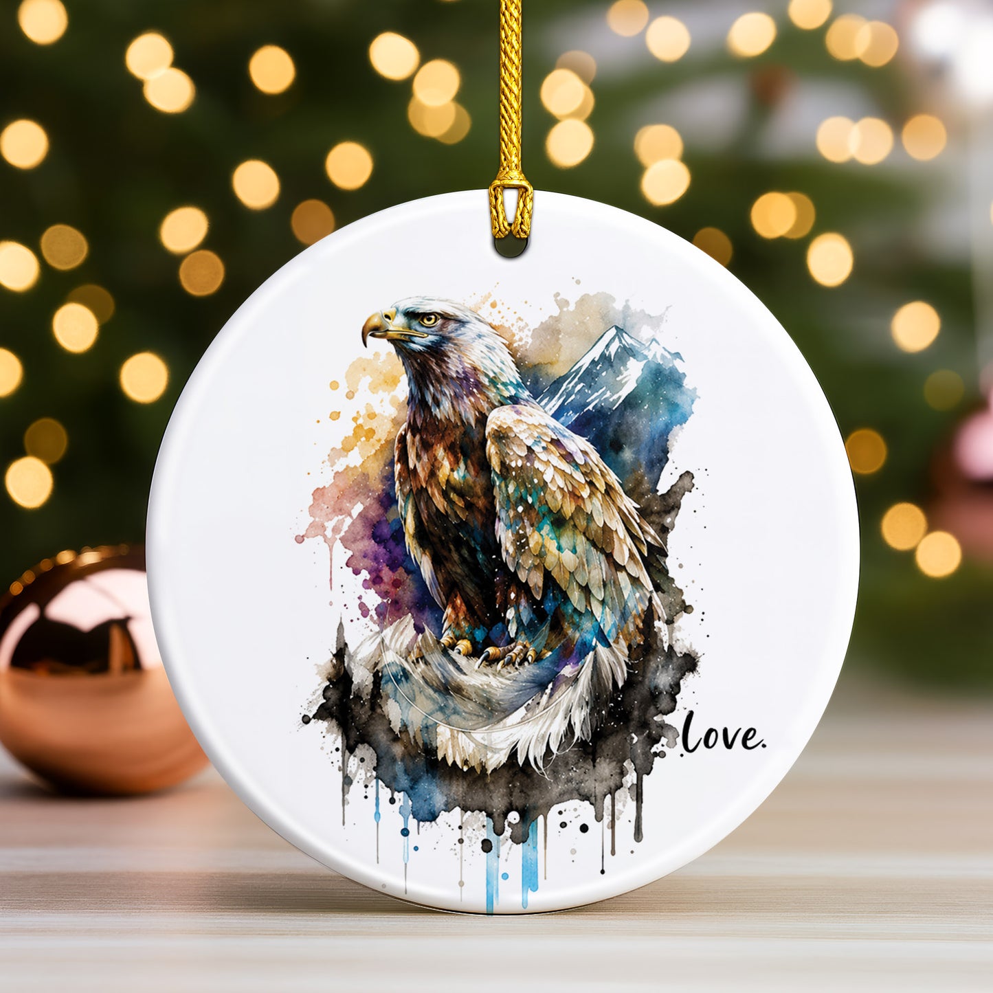 The Seven Sacred Teachings Ceramic Christmas Ornament Holiday Tree Decoration Gift