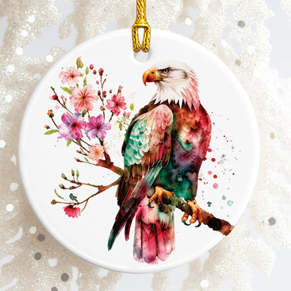 Eagle Ceramic Christmas Ornament - Native Inspired Holiday Decor
