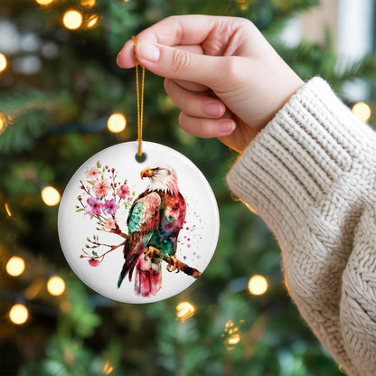 Eagle Ceramic Christmas Ornament - Native Inspired Holiday Decor