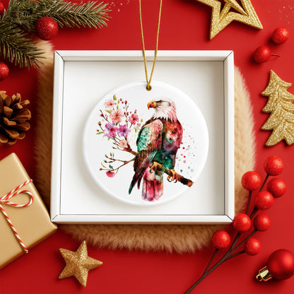 Eagle Ceramic Christmas Ornament - Native Inspired Holiday Decor
