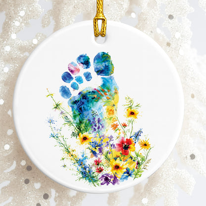Watercolor Bigfoot Ceramic Ornament - Christmas Tree Decoration