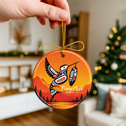 Every Child Matters Ceramic Ornament - Orange Holiday Decor