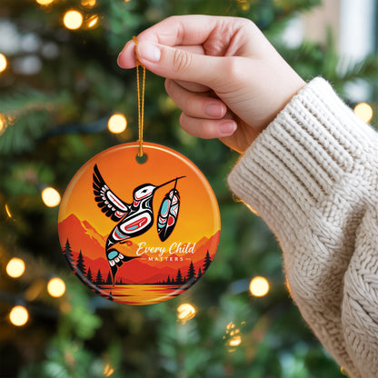 Every Child Matters Ceramic Ornament - Orange Holiday Decor