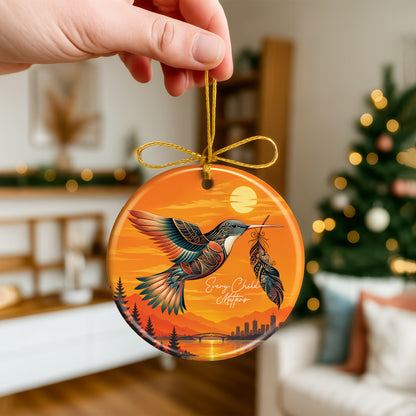Hummingbird Ceramic Ornament - Every Child Matters Gift Decor
