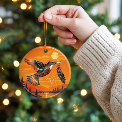 Hummingbird Ceramic Ornament - Every Child Matters Gift Decor