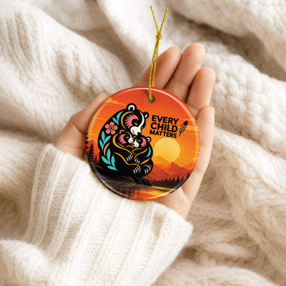 Bear Family Ceramic Ornament - Every Child Matters Gift Decor