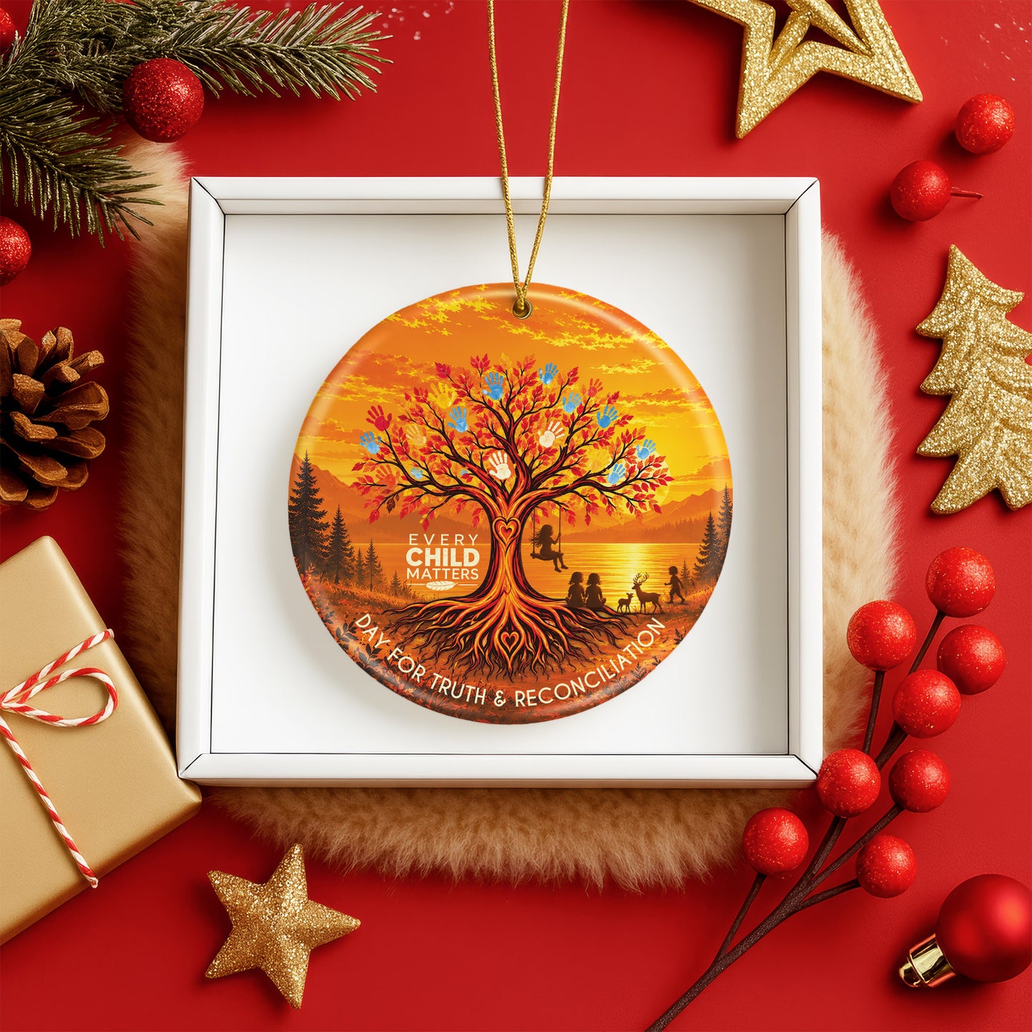Tree Of Life Ceramic Ornament - Every Child Matters Holiday Decoration
